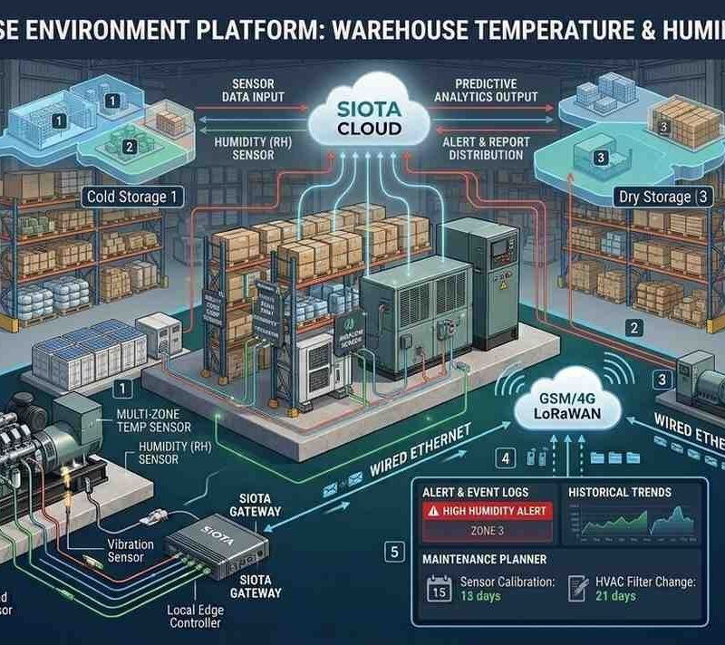 IoT Temperature & Humidity Monitoring for Warehouses
